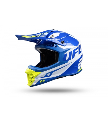 קסדת שטח UFO INTREPID כחול/לבן/צהוב זרחני