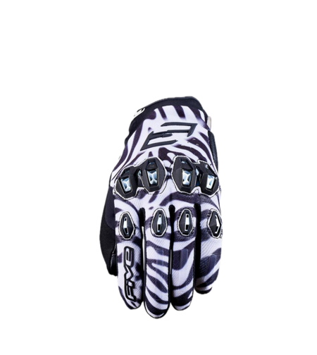 כפפות נשים FIVE STUNT EVO 2 זברה שחור /לבן