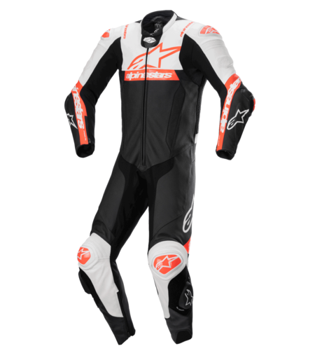 חליפת עור חלק אחד ALPINESTARS MISSILE V2 WARD שחור/לבן/אדום