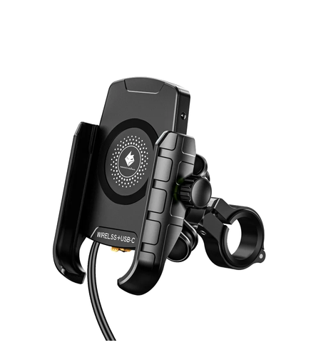 מנשא טלפון MM9 עם טעינה אלחוטית וUSB מבית MACHINA