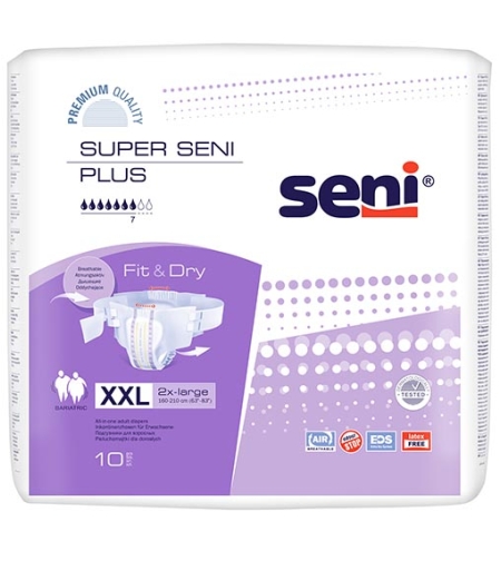 חיתולים למבוגרים SENI -סופר סאני, מבית נועם, 10 יחידות, מידה XXL