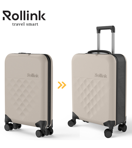 FLEX - 360 SPINNER המזוודה המתקפלת הדקה ביותר בעולם עליה למטוס 21'' של מותג המזוודות החכמות Rollink