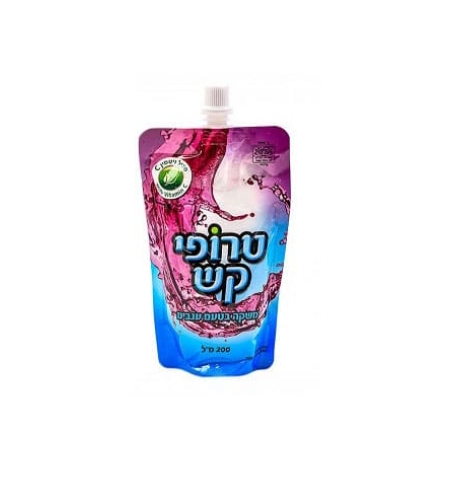 משקה קר בטעם ענבים טרפי קש