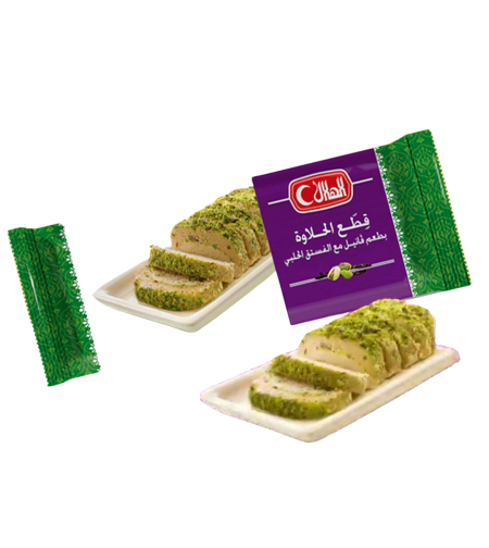 חתיכות חלבה בטעם פיסטוק ללא תוספת סוכר
