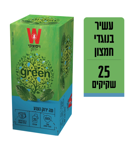 תה ירוק בתוספת עלי נענע