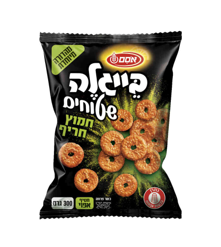 בייגלה שטוחים אסם בטעם חמוץ חריף