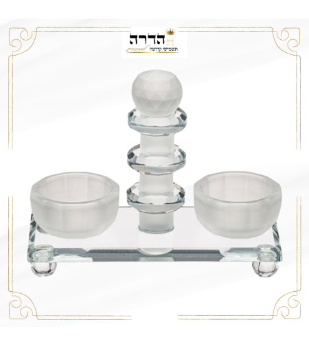 מלחיית קריסטל מהודרת גוון חלבי עם בסיס