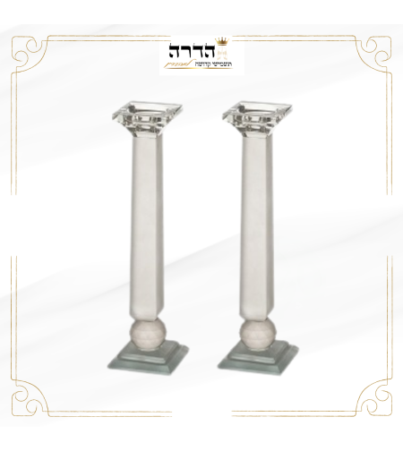 זוג פמוטי קריסטל מפוארים 27.5 ס