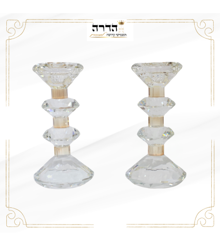זוג פמוטי קריסטל מהודרים 15.5 ס