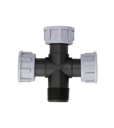 תבליט | מחבר רקורד צלב 3 יציאות פנים 1 חוץ | 1 צול