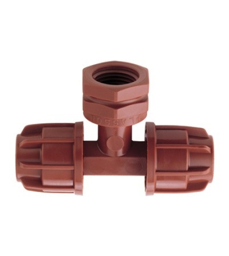 PLASSON | מחבר טי הברגה פנימית 16X3/4X16