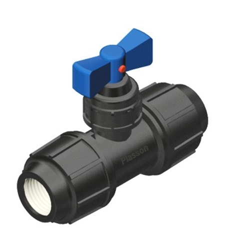 PLASSON | ברז קו דו כיווני 32X32