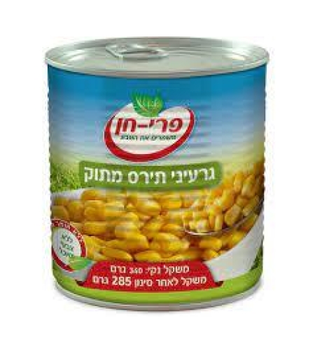 תירס ואקום פרי חן – 340 גרם × 24 יחידות (מארז)