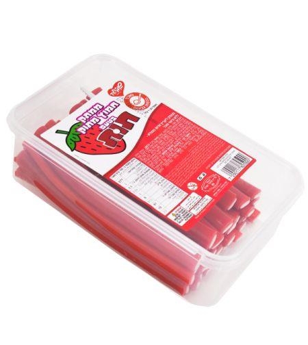 ממתק ליקריץ אדום ממולא אדום 1קג- ללא ציפוי סוכר