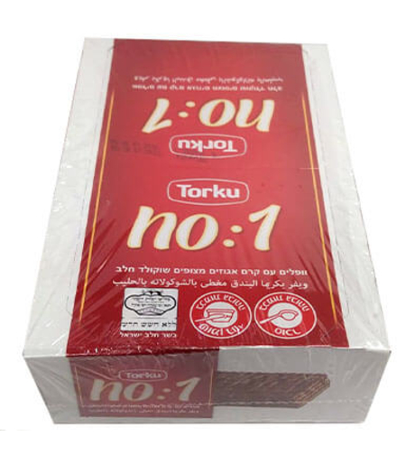 וופל מצופה שוקולד NO' 1  24/1 ( בקרטון 6 קופסאות )