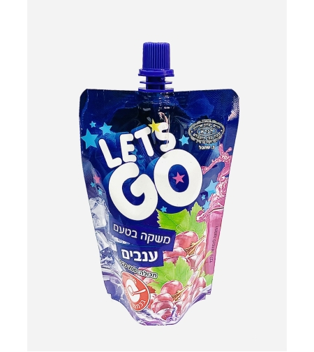 שקיות שתיה עם פקק טעם ענבים  40/1