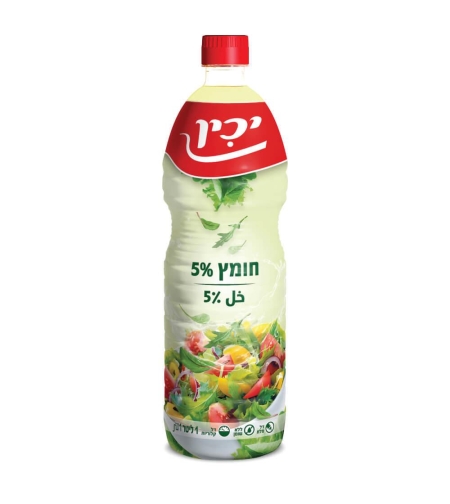 חומץ טבעי יכין – 1 ליטר × 12 יחידות (מארז)