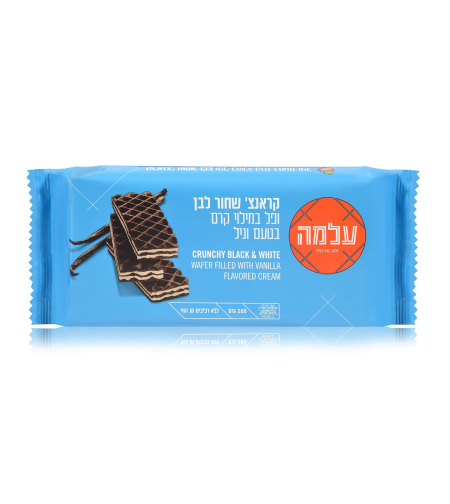 עלמה וופל 150 גרם קראנץ שחור וניל