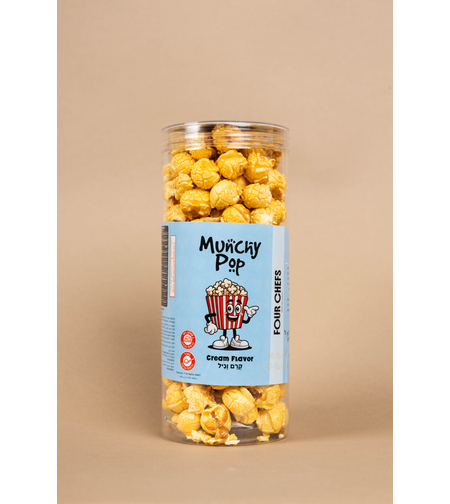 חטיף תירס פופ קורן  בטעם קרם וניל  - 120 גרם *  יחידה