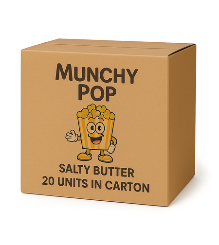 חטיף תירס פופ קורן  בטעם חמאה - 120 גרם * 20 יחידות ( מארז )