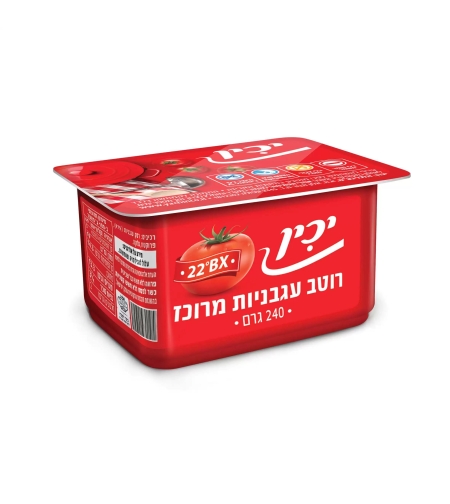 רסק עגבניות 28% יכין – 240 גרם × 24 יחידות (מארז)