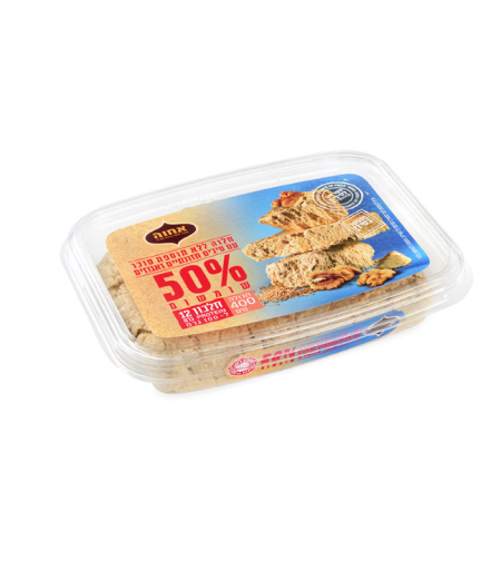 חלווה אחוהללא סוכר עם סיבים ואגוזים 400 גרם