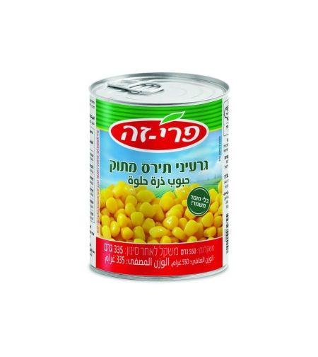 תירס פרי זה – 550 גרם × 12 יחידות (מארז)