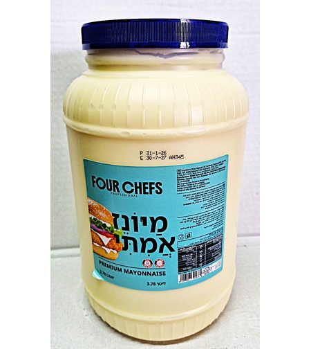 מיונז אמיתי פרמיום  3.78 ליטר  יבוא  ( יחידה ) FOUR CHEFS