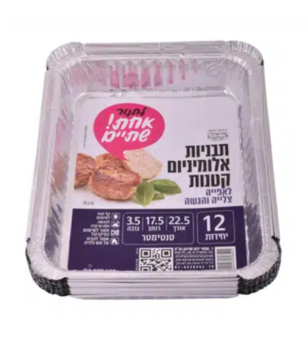 תבניות אלומיניום קטנות 12 יחידות