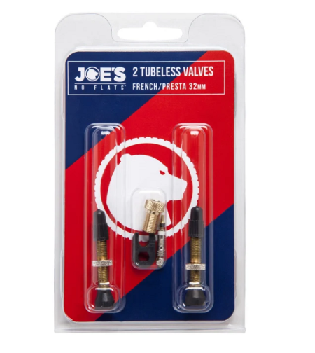 סט ונטיל לטיובלס צרפתי זהב Joe's 2 Tubeless valves