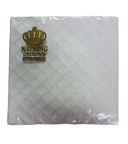 מפיות נייר Napking Collection Embossed – דגם לבן קלאסי
