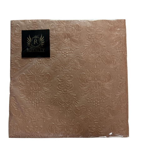 מפיות נייר Royalty – דגם חום Embossed