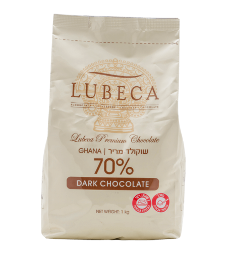 שוקולד מריר 1 ק״ג 70% Lubeca