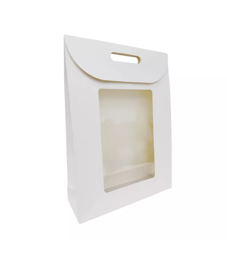 שקיות נייר קלאפה+ חלון גובה 33 ס