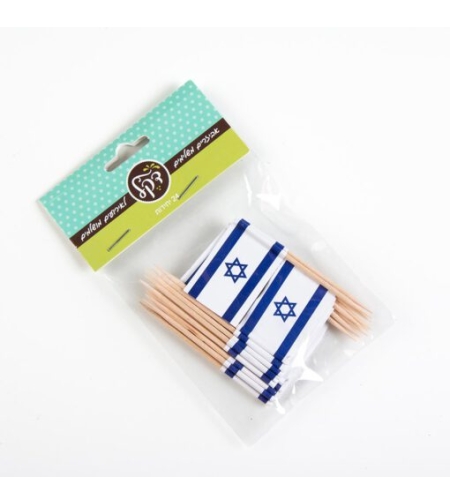 חבילת 24 דיגלונים לקאפקייקס – דגל ישראל ליום העצמאות