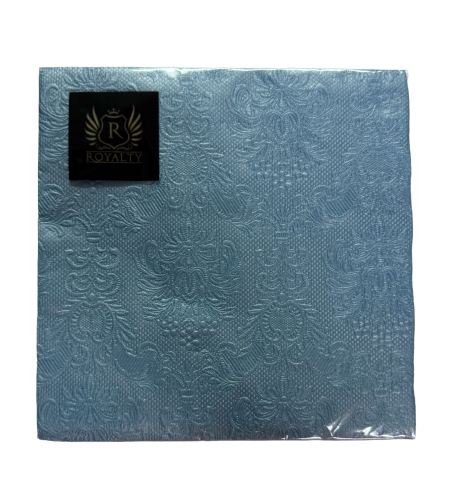 מפיות נייר Royalty – דגם תכלת Embossed