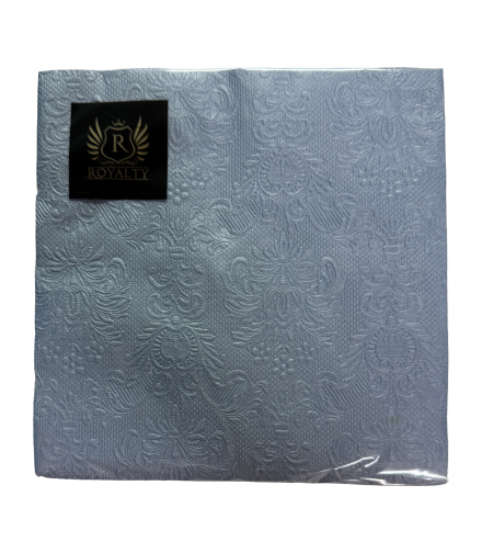 מפיות נייר Royalty – דגם כחול בהיר Embossed