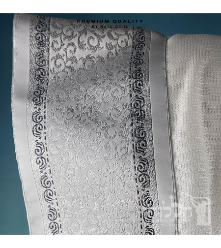 טלית חתנים אקרילן מהודרת פסים כחול כהה לא מחליקה - 610