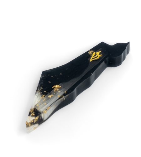 מזוזת אפוקסי מהודרת בצורת ארץ ישראל שחור מידה 15 ס