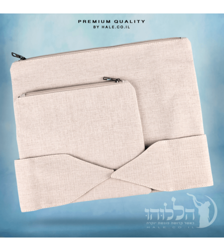 סט כיסוי לטלית תפילין ועטרה פשתן – דגם 230