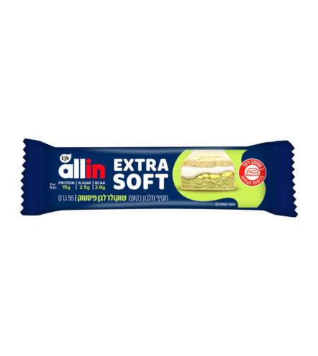 חטיף חלבון אול אין שוקולד פיסטוק Allin
