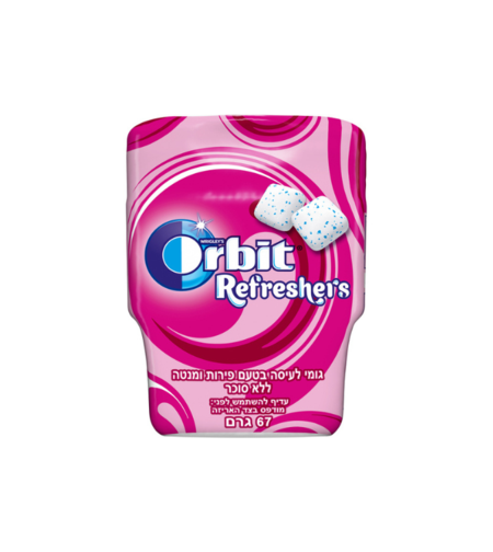 אורביט רפרש מסטיק בטעם פירות ומנטה