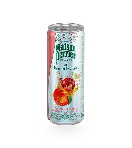 פרייר סודה בטעם אפרסק ודובדבן Maison Perrier