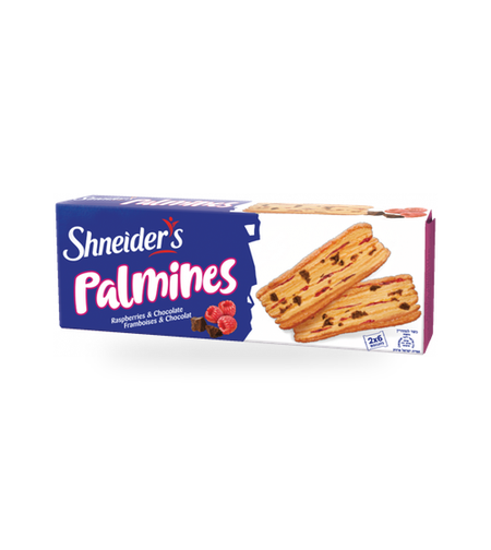 Shneiders Palmines  עוגיות בצק עלים עם פטל ושוקולד צ'יפס