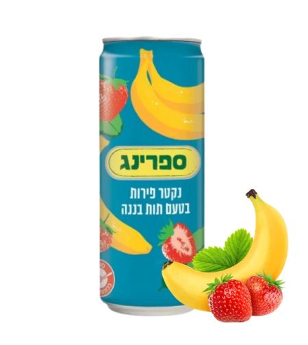 ספרינג נקטר בטעם תות בננה פחית