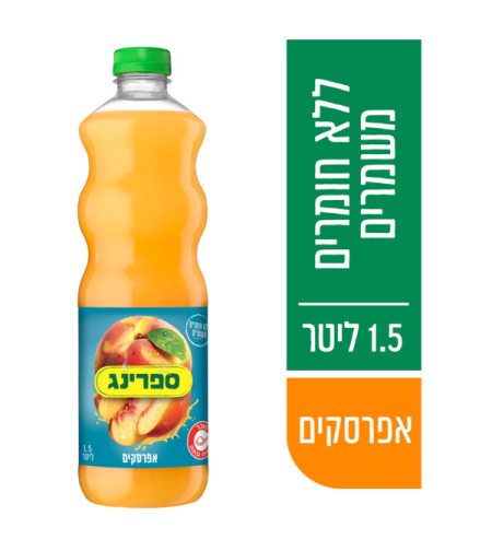 ספרינג אפרסקים 1.5ל
