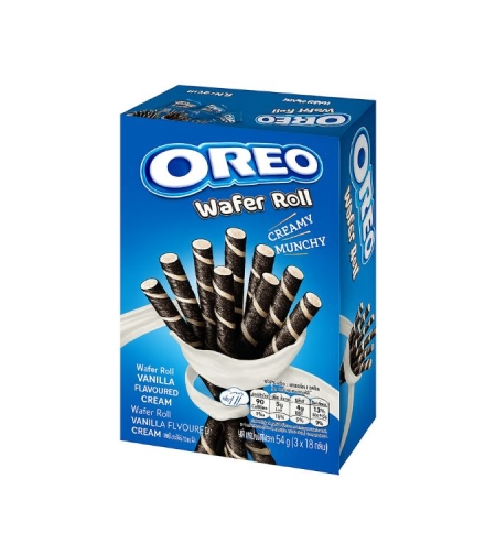 גליליות וופל במילוי קרם וניל אוראו