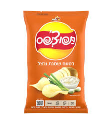 תפוצ'יפס בטעם שמנת בצל