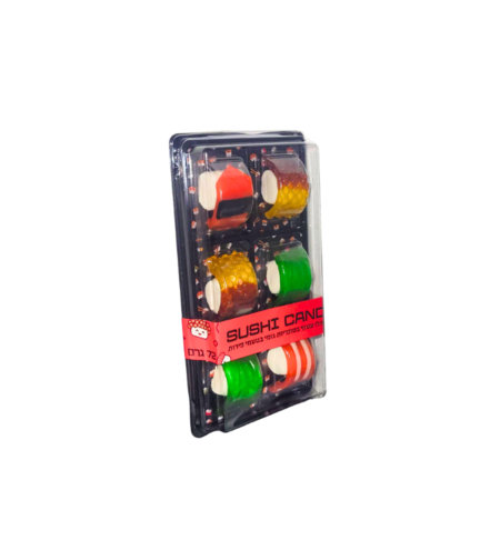 מרשמלו עטוף בסוכריות גומי בצורה סושי בטעם פירות