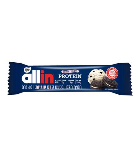 חטיף חלבון אול אין קרם עוגיות Allin